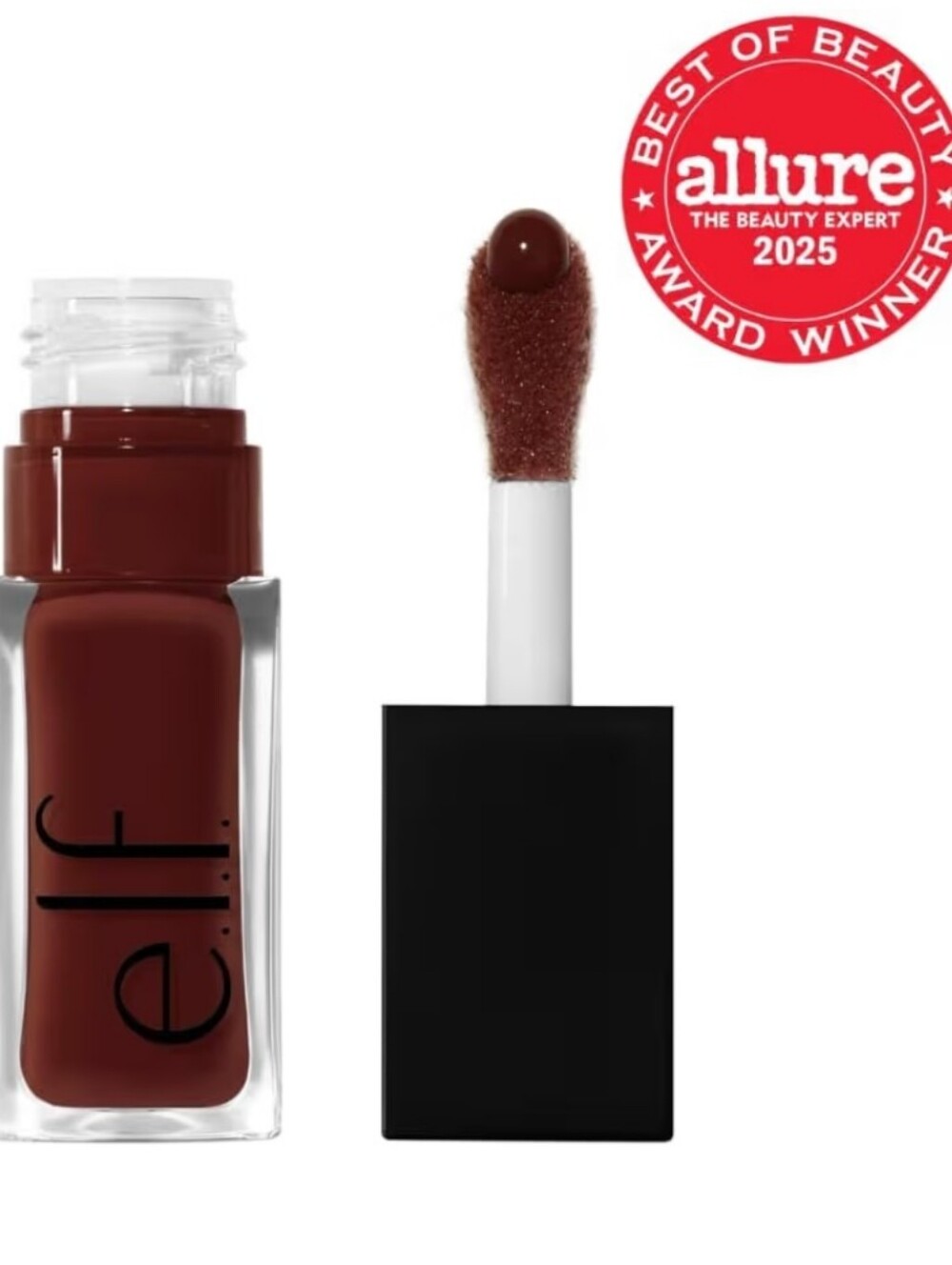 e.l.f. Glow Reviver Lip Oil, Hot as Fudge Nourishing Tinted Lip Oil For A Shine